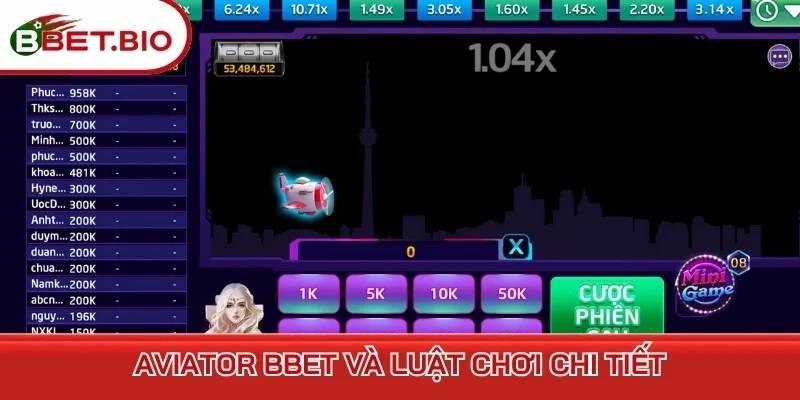 Aviator BBet và luật chơi chi tiết