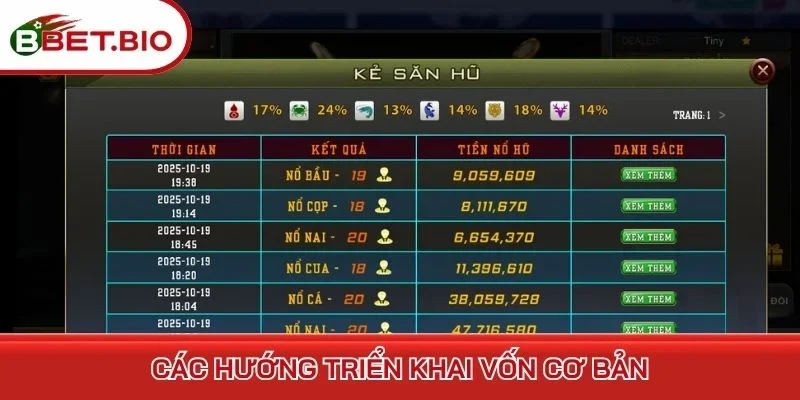 Các hướng triển khai vốn cơ bản