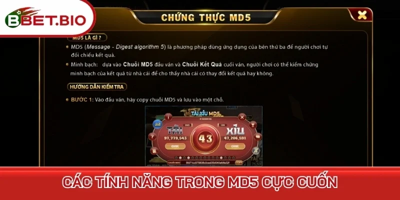 Các tính năng trong MD5 cực cuốn