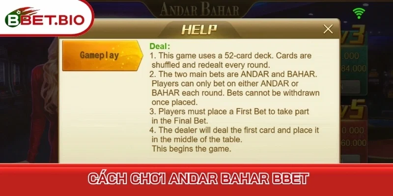 Cách chơi Andar Bahar BBet