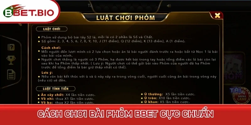 Cách chơi bài Phỏm BBet cực chuẩn