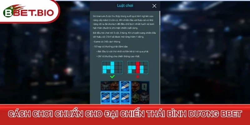 Cách chơi chuẩn cho Đại Chiến Thái Bình Dương BBet