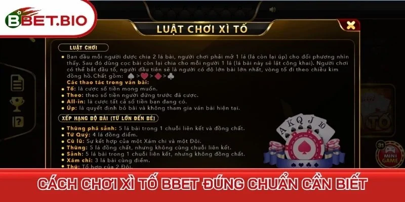 Cách chơi Xì Tố BBet đúng chuẩn cần biết