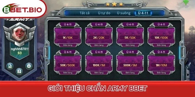 Giới thiệu Chắn army BBet