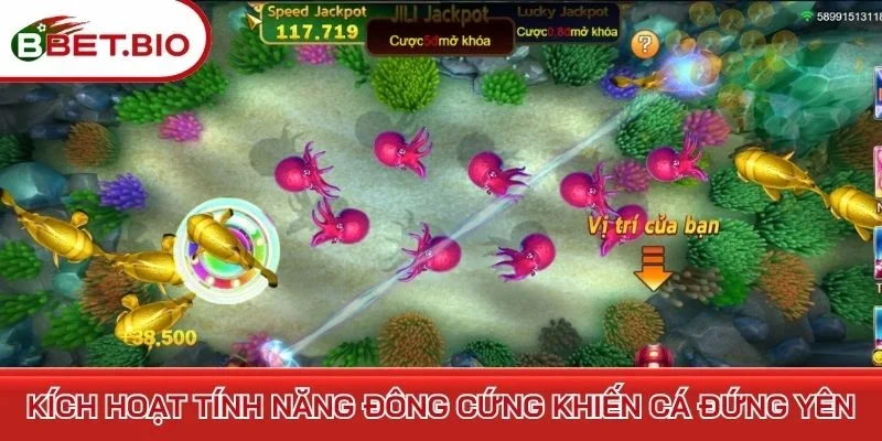 Kích hoạt tính năng đông cứng khiến cá đứng yên