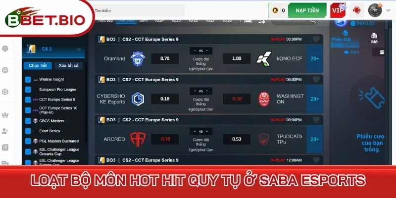 Loạt bộ môn hot hit quy tụ ở SABA Esports