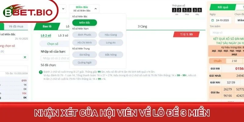 Nhận xét của hội viên về lô đề 3 miền