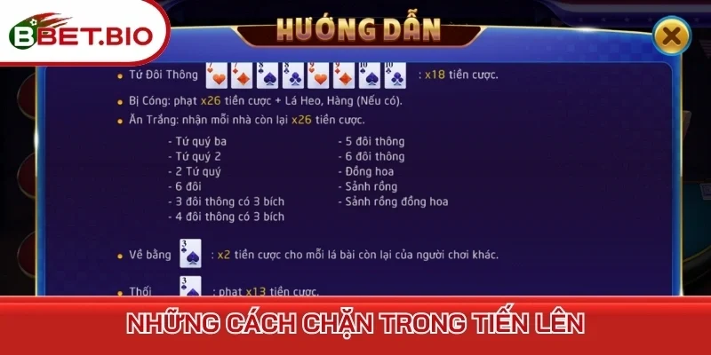 Những cách chặn trong Tiến Lên