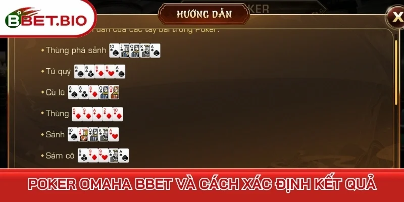 Poker Omaha BBet và cách xác định kết quả