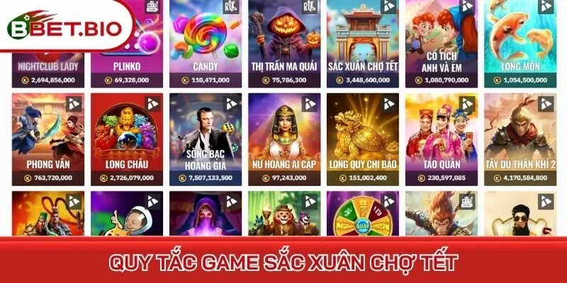 Quy tắc game Sắc xuân chợ tết 