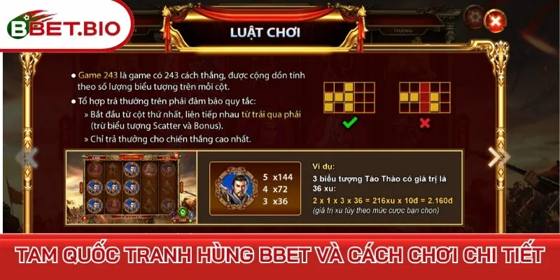 Tam quốc tranh hùng BBet và cách chơi chi tiết