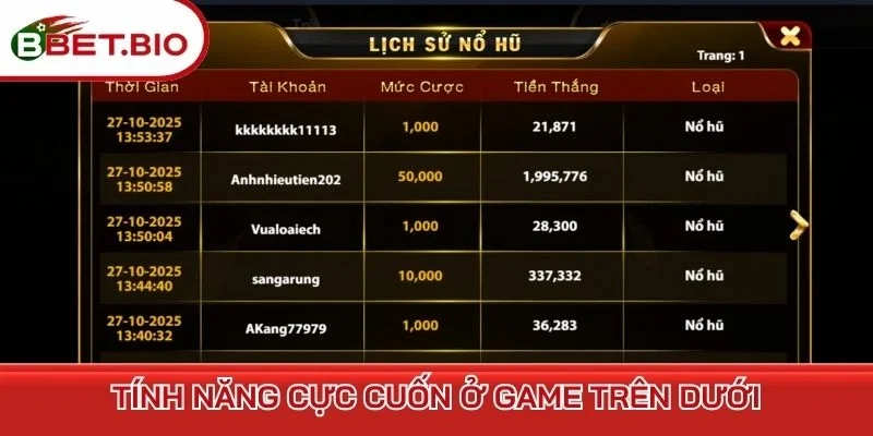 Tính năng cực cuốn ở game trên dưới